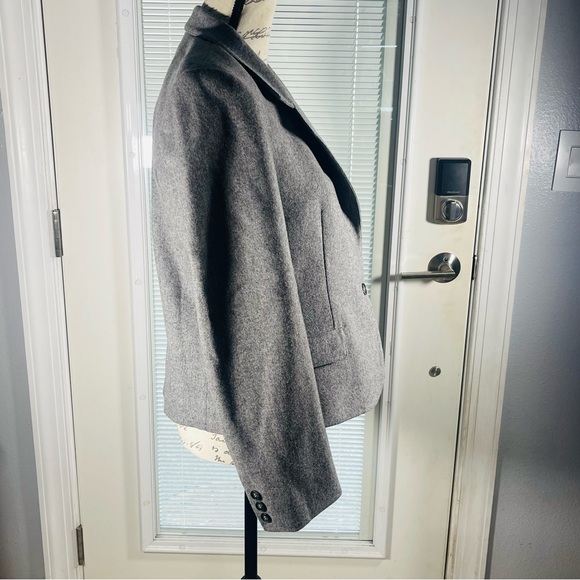 Evan Picone Vtg 80’s Heather Grey Single Breasted Wool Blazer Jacket USA Sz 10 - Picture 3 of 14